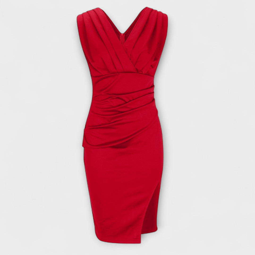 Desi - V-Neck Split Dress