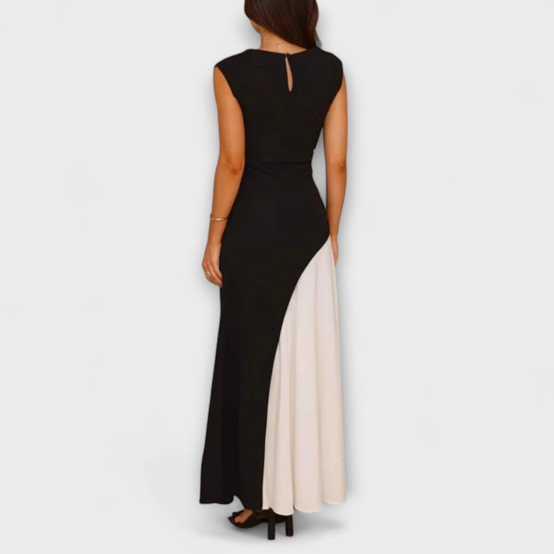 Isabel - Monochrome Colour Block Waist Dress
