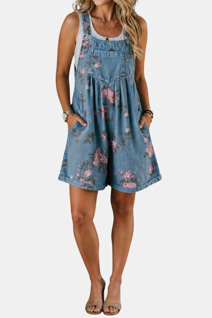 Marvina | Floral Denim Jumpsuit