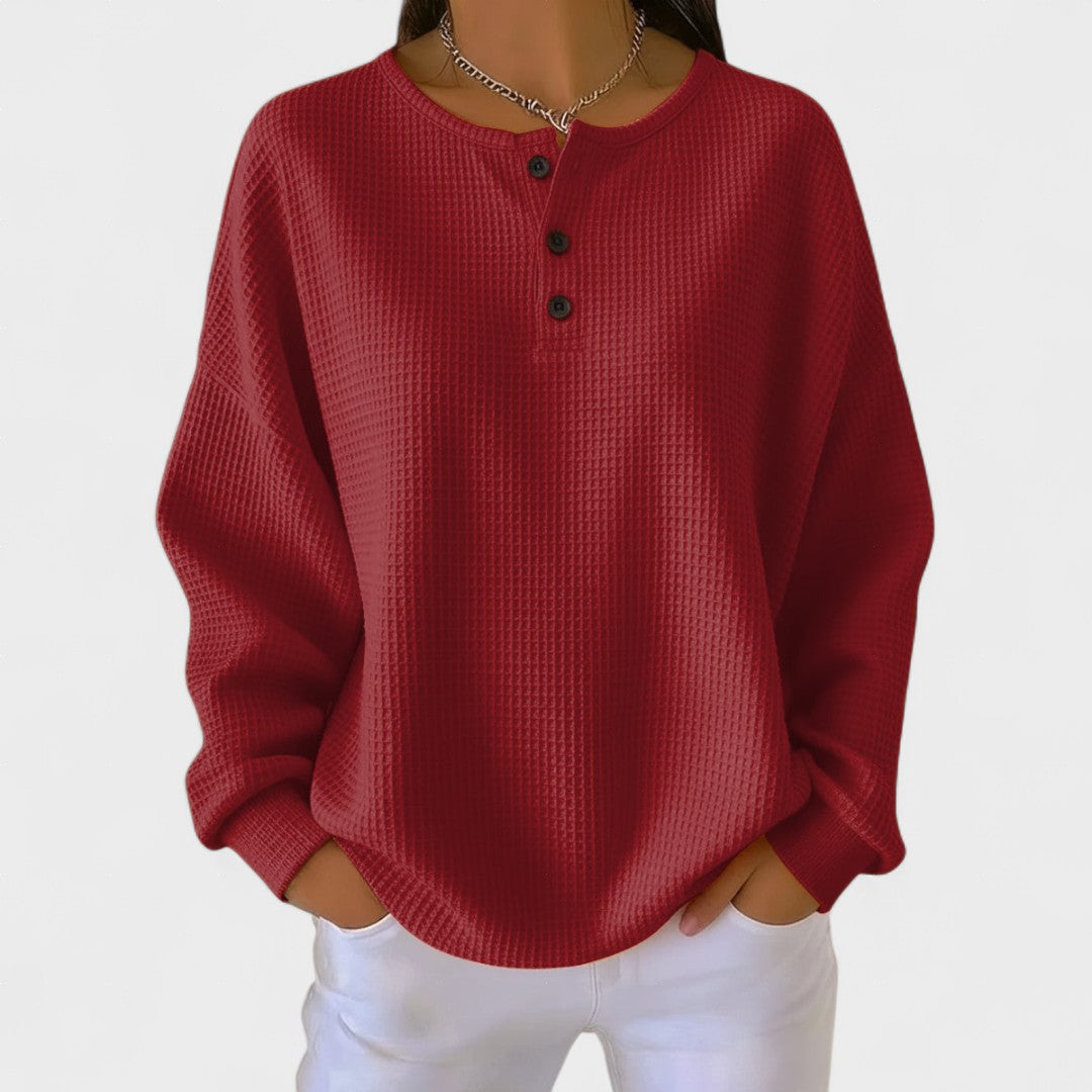 Piper | Cosy Waffle Knit Henley
