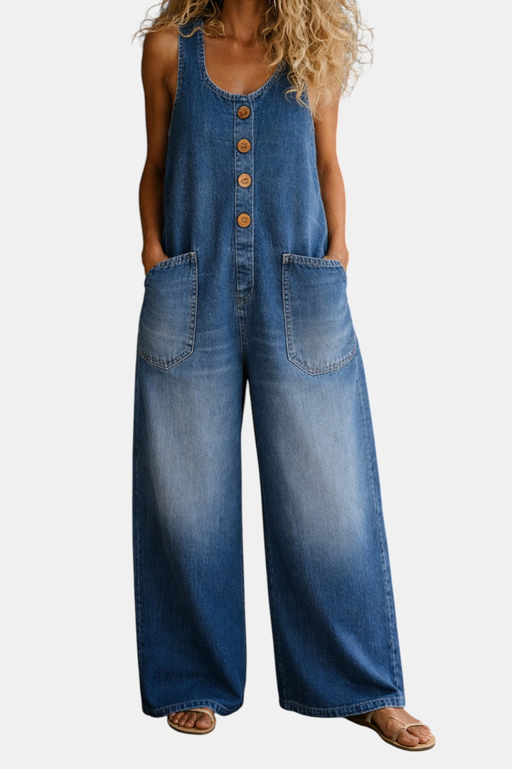 Saylor | Vintage Washed Cotton Denim Overalls