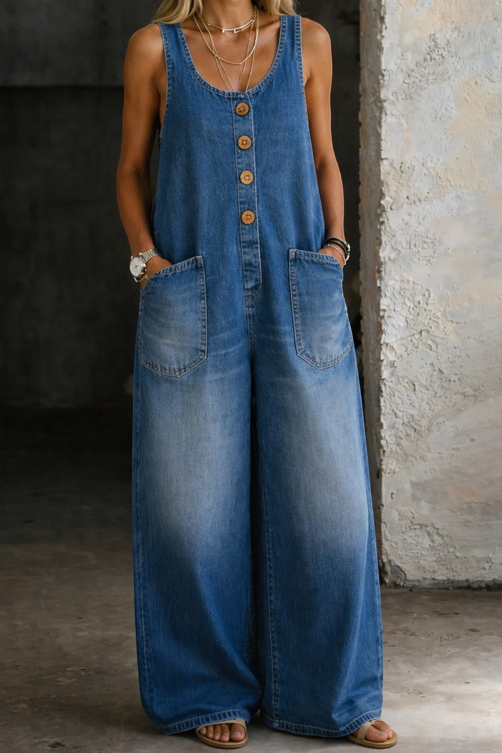 Saylor | Vintage Washed Cotton Denim Overalls