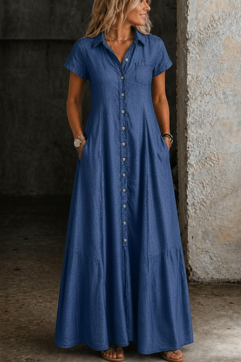 Mandy | Long Denim Dress