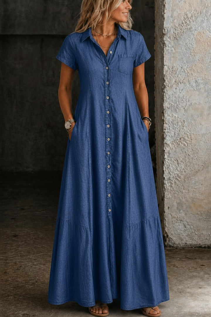 Mandy | Long Denim Dress