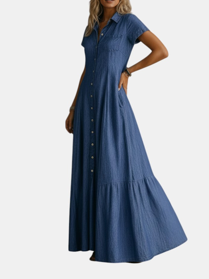 Mandy | Long Denim Dress