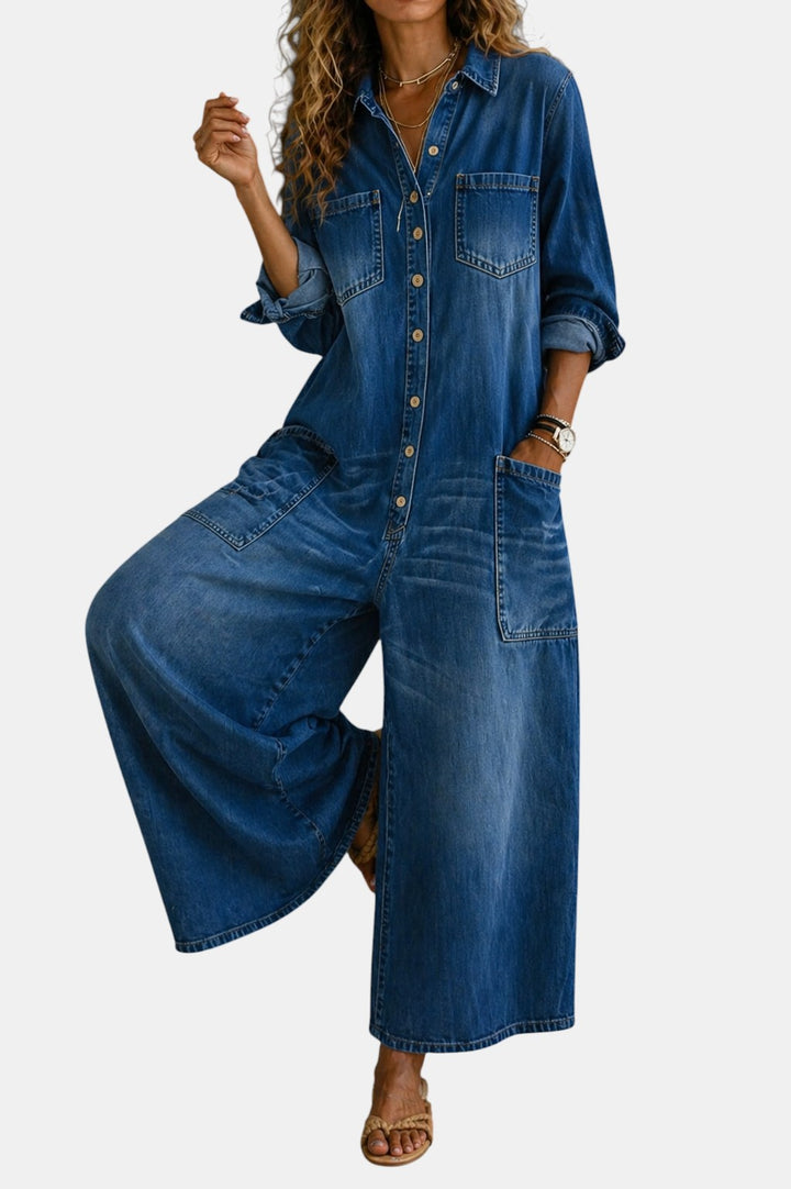 VIVIENNE | Casual Denim Jumpsuit