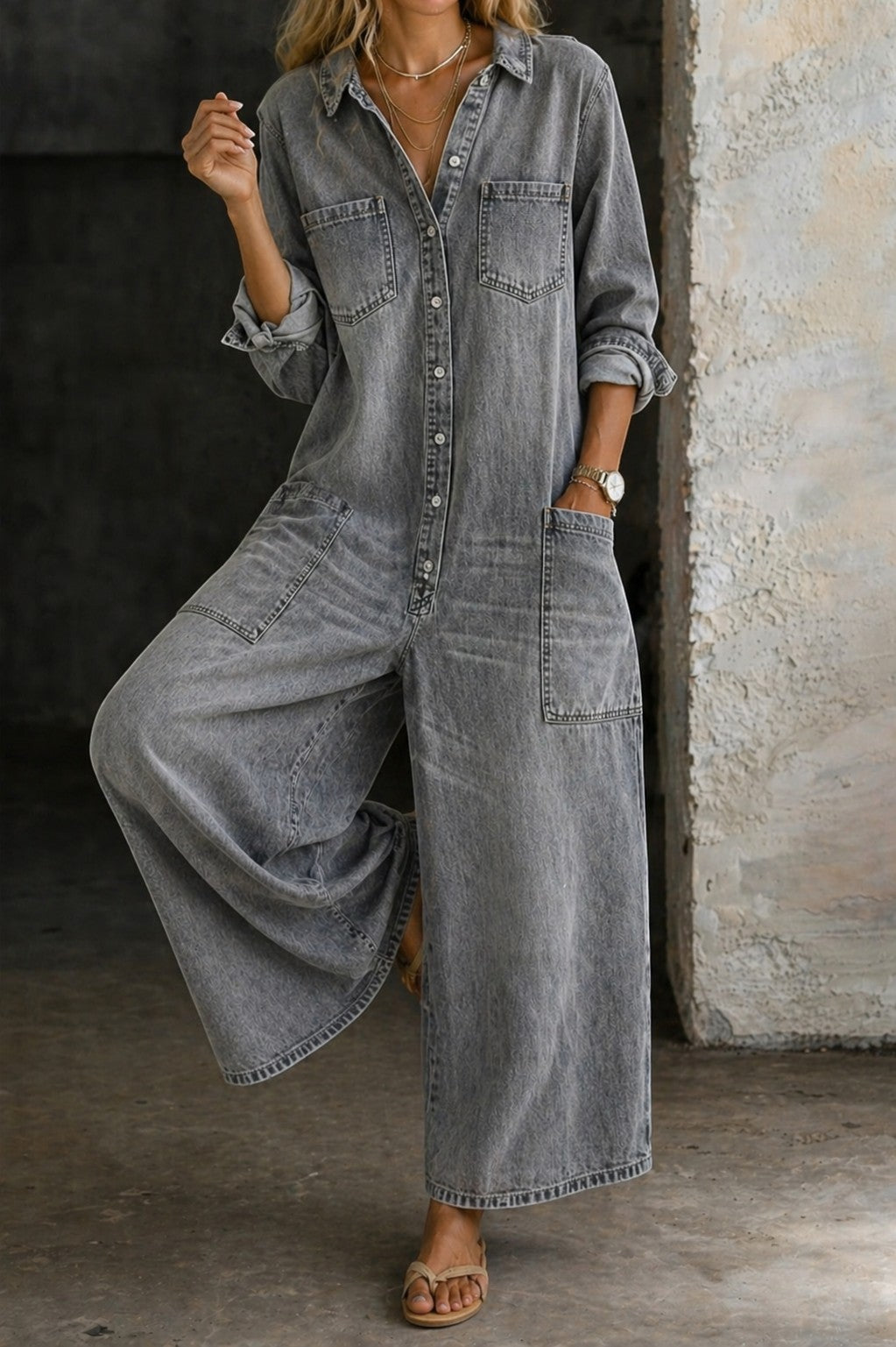 VIVIENNE | Casual Denim Jumpsuit
