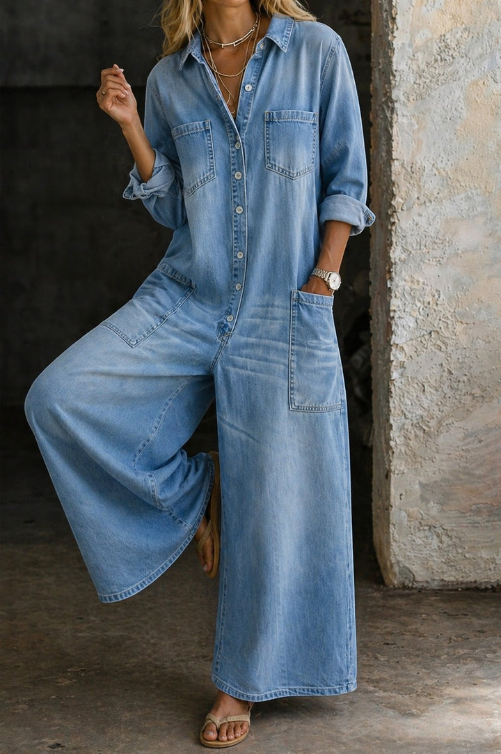 VIVIENNE | Casual Denim Jumpsuit