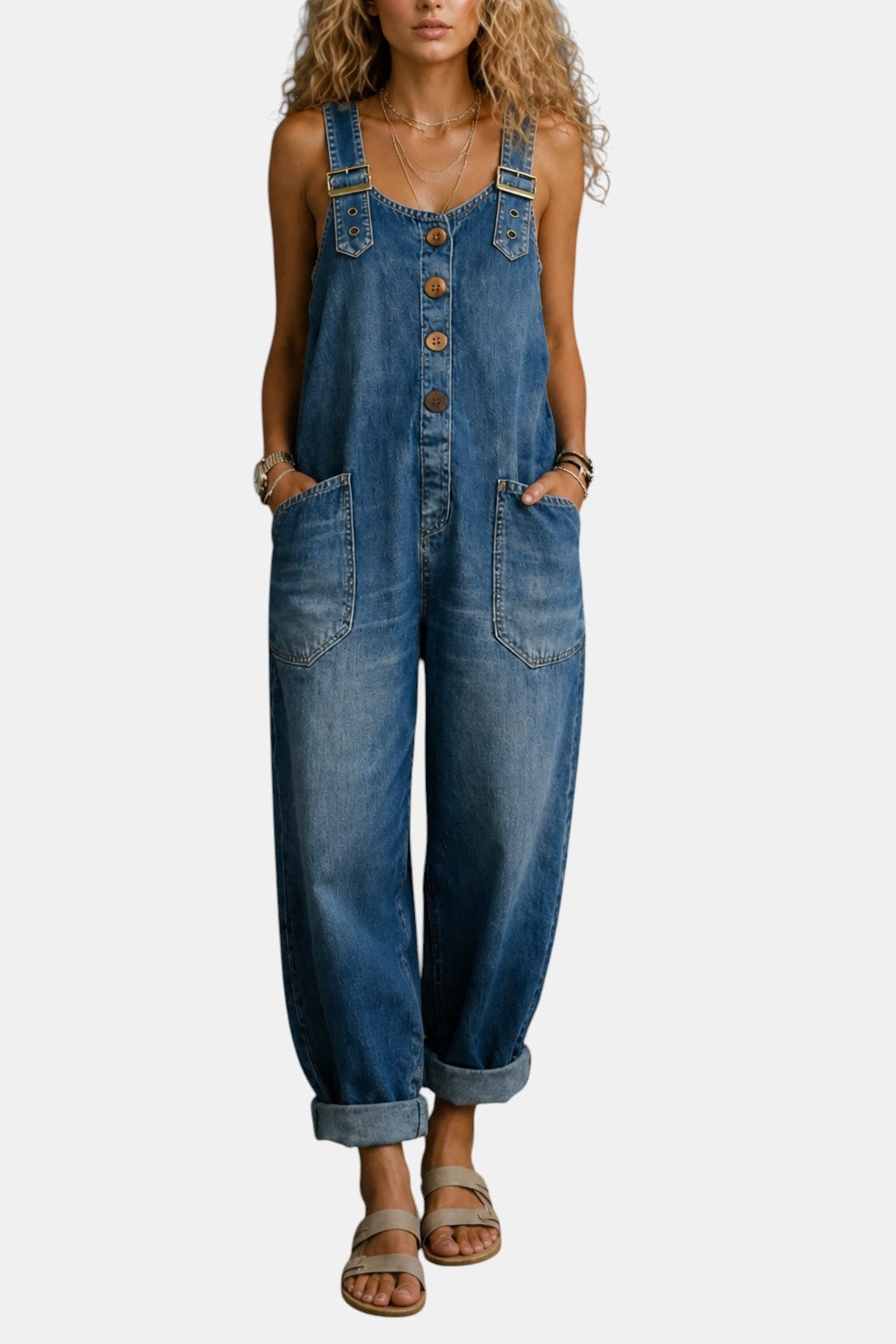 Moxelle | Denim Overall Jumpsuit