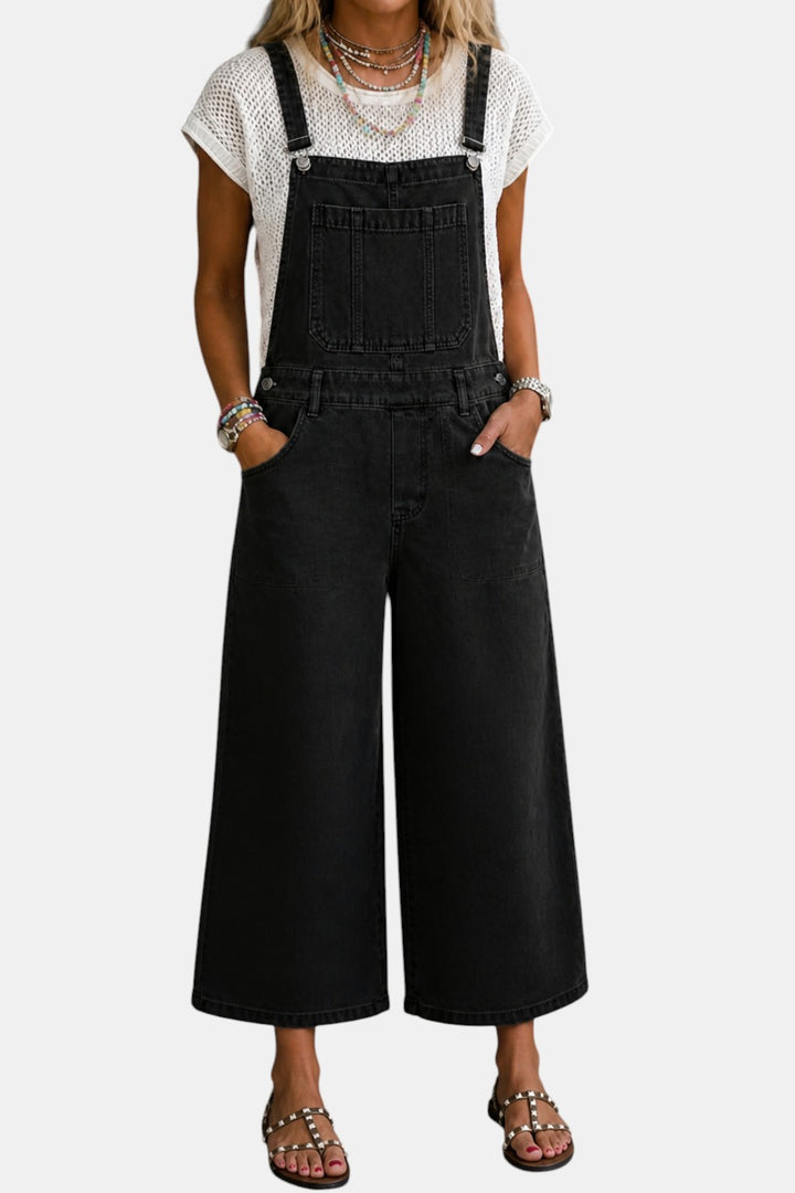 Elizabeth | Wide Leg Suspender Jumpsuit