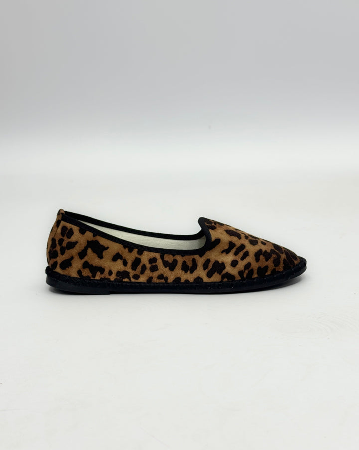 Friulan slippers in animal-print velvet