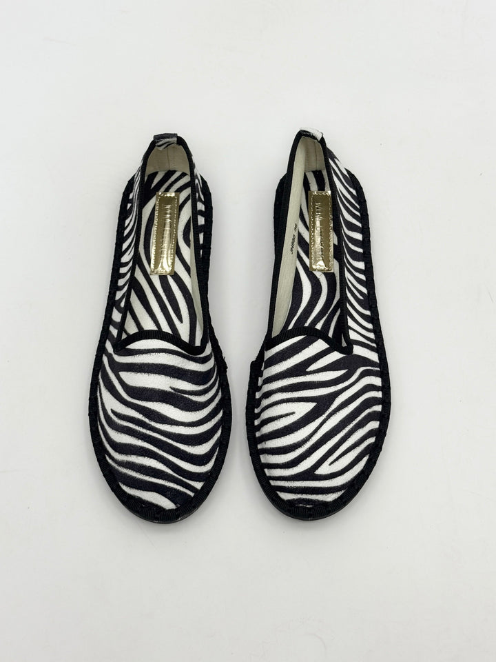 Friulan slippers in animal-print velvet