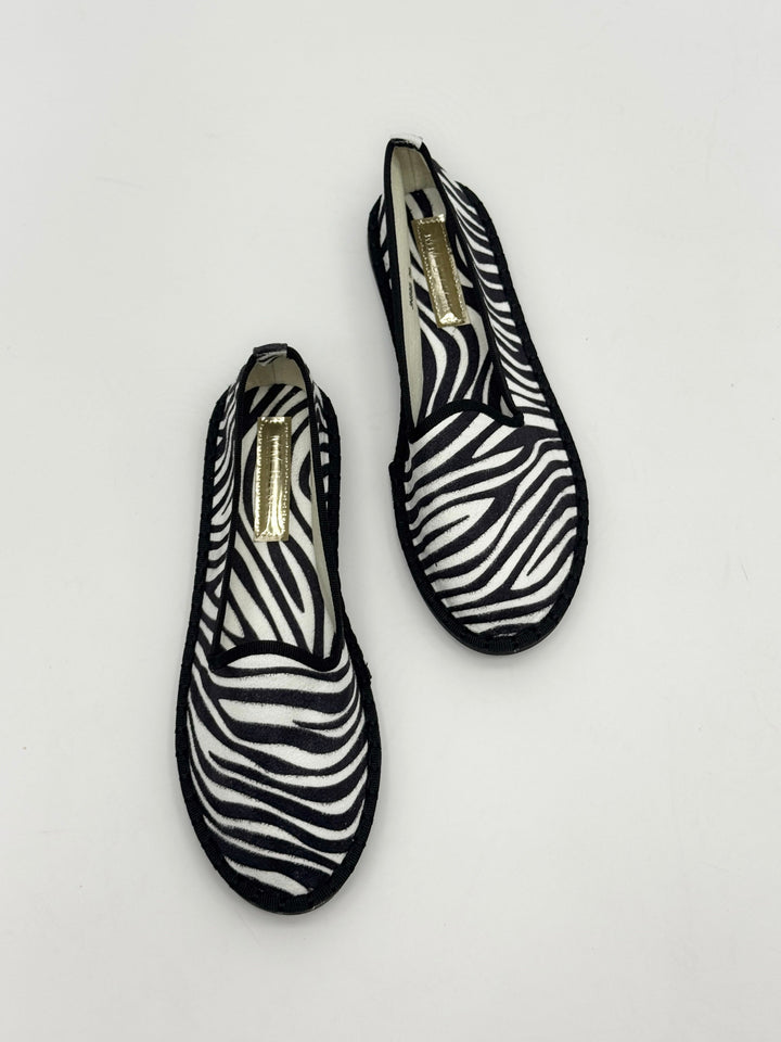 Friulan slippers in animal-print velvet