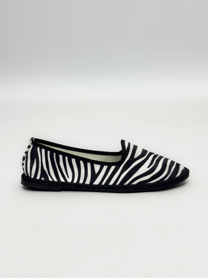 Friulan slippers in animal-print velvet