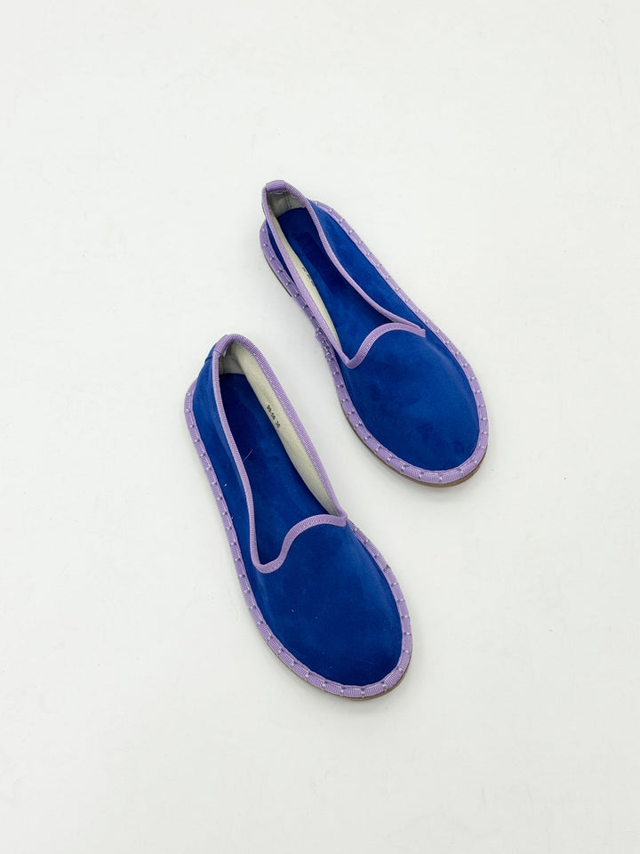 Velvet Friulane shoes with trim