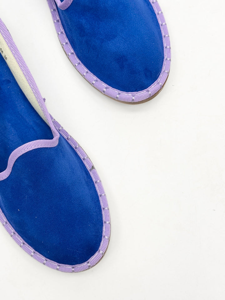 Velvet Friulane shoes with trim
