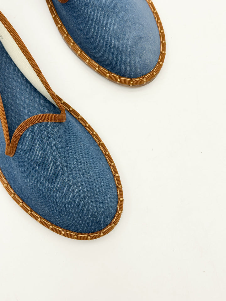 Velvet Friulane shoes with trim