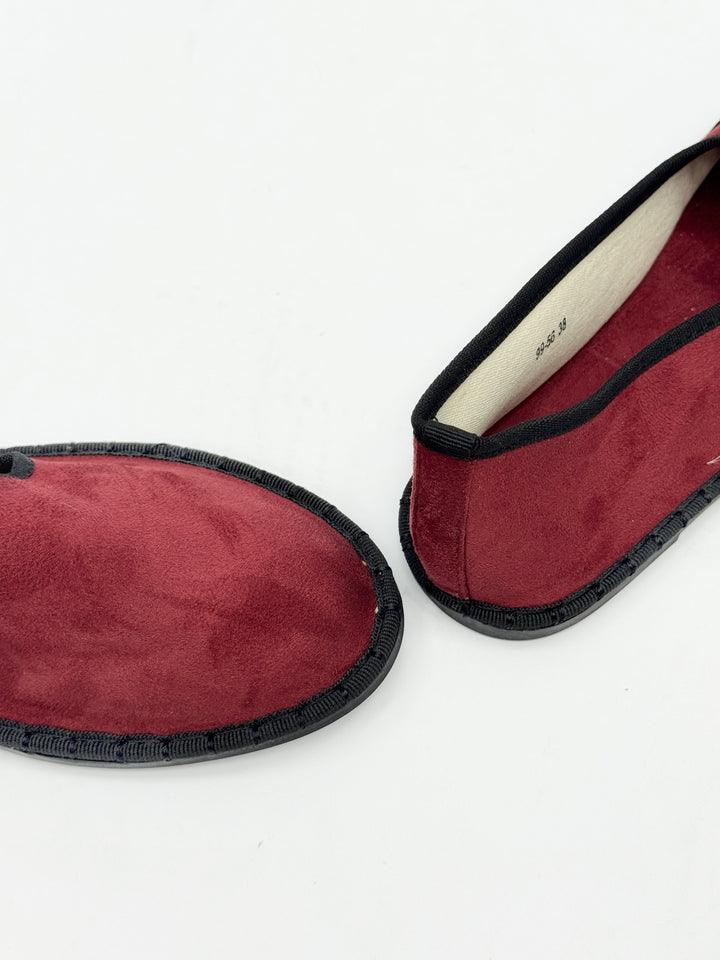 Velvet Friulane shoes with trim