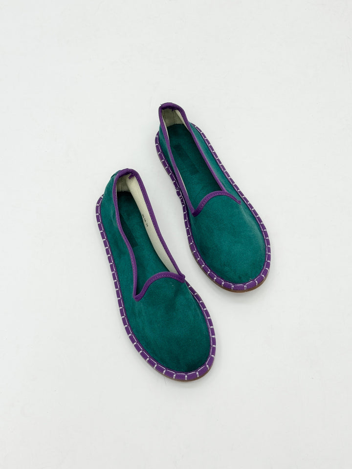 Velvet Friulane shoes with trim