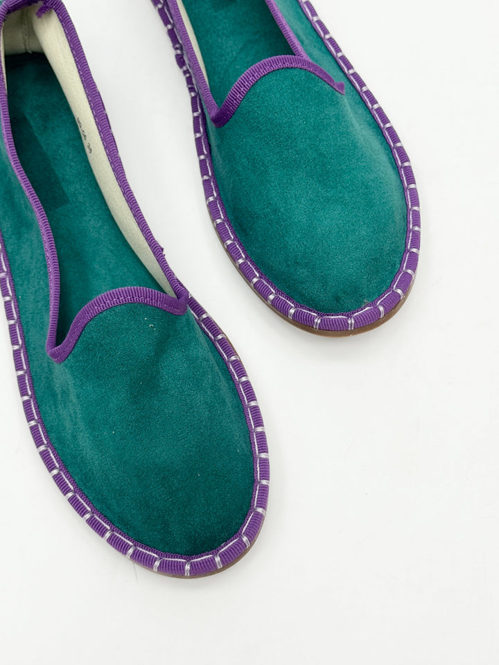 Velvet Friulane shoes with trim