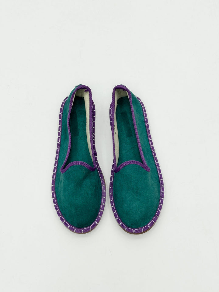 Velvet Friulane shoes with trim