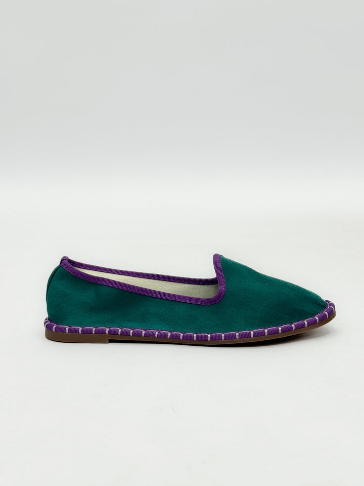 Velvet Friulane shoes with trim