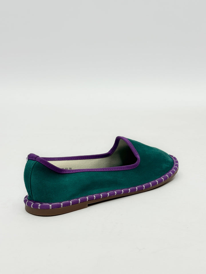 Velvet Friulane shoes with trim