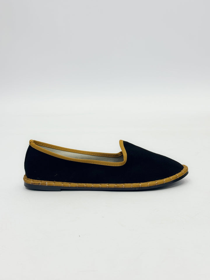Velvet Friulane shoes with trim