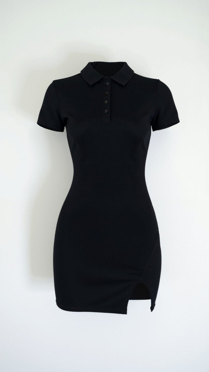 Lila Classic Collar Bodycon Mini Dress
