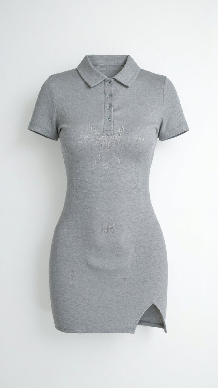 Lila Classic Collar Bodycon Mini Dress