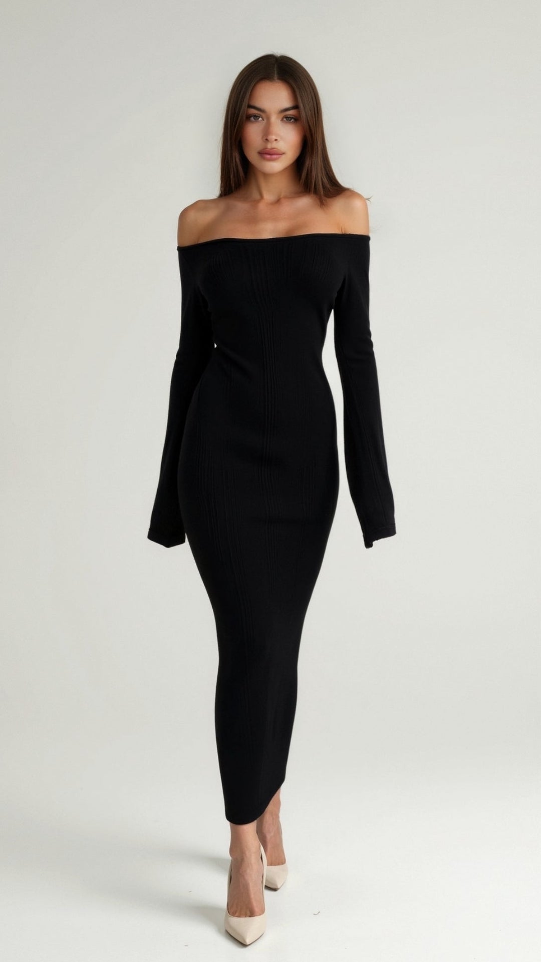 Alice Elegant Off-Shoulder Maxi Dress