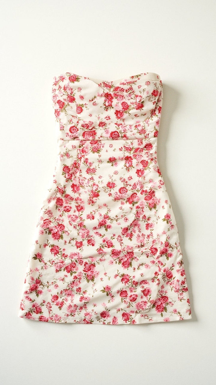 Lila Strapless Flared Mini Dress