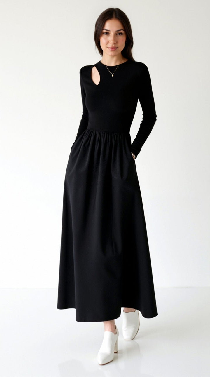 Charlotte Elegant Long Sleeve Maxi Dress