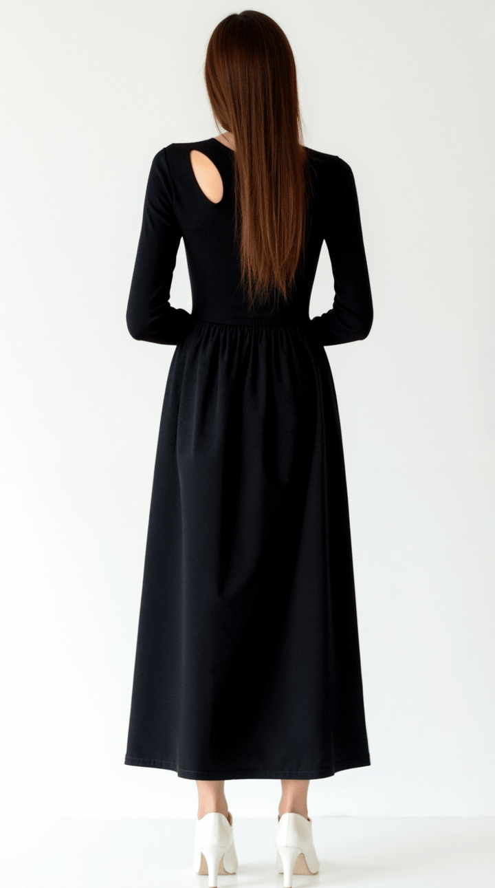 Charlotte Elegant Long Sleeve Maxi Dress