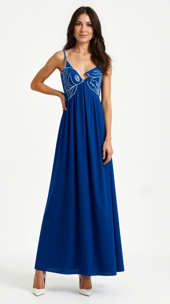 Sophia Embroidered Maxi Dress