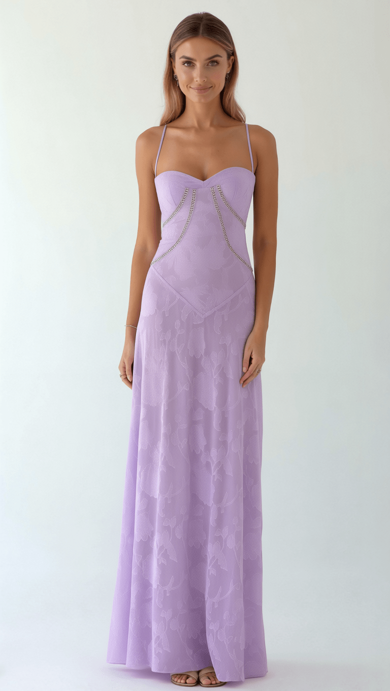 Mary Floral Jacquard Maxi Dress
