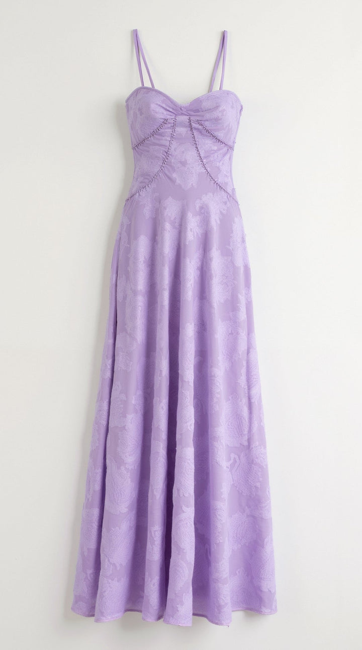 Mary Floral Jacquard Maxi Dress