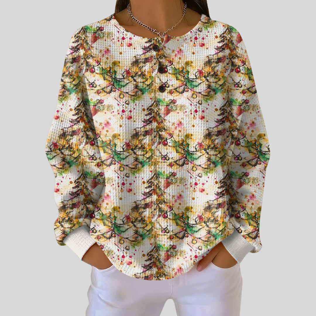 Milly | Cosy Sweater with Christmas Tree Pattern