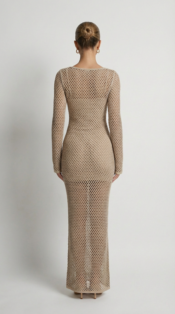 Nadia Sheer Knit Maxi Dress